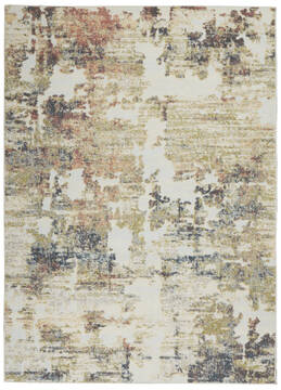 Nourison Trance Beige Rectangle 4x6 ft Polypropylene Carpet 142839