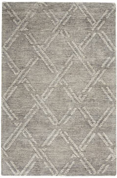 Nourison Venosa Grey Rectangle 4x6 ft Rayon Carpet 142957
