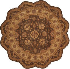 Nourison Heritage hall Brown Star 7 to 8 ft Wool Carpet 143258