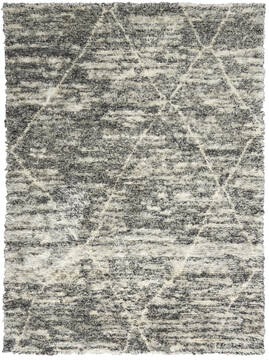 Nourison San Antonio Grey Rectangle 6x9 ft Wool Carpet 143291