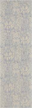 Nourison Vintage Lux Blue Runner 6 to 9 ft Polyester Carpet 143362