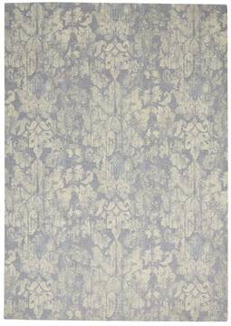 Nourison Vintage Lux Blue Rectangle 4x6 ft Polyester Carpet 143363
