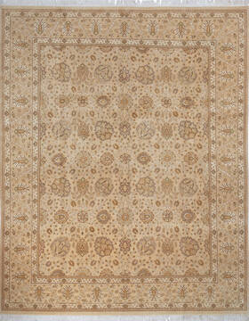Pak-Persian Beige Hand Knotted 8'1" X 10'0"  Area Rug 700-143412