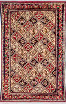 Khan Mohammadi Multicolor Hand Knotted 6'4" X 9'7"  Area Rug 700-143459