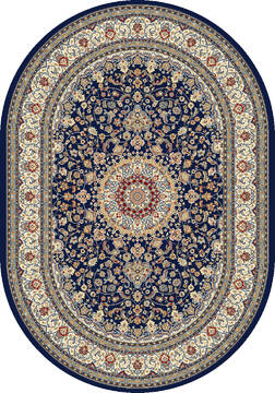 Dynamic ANCIENT GARDEN Blue Oval 7x9 ft  Carpet 143664