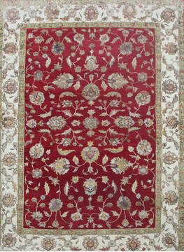 Kashan Red Hand Knotted 6'0" X 8'8"  Area Rug 902-144932
