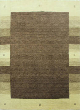 Indian Luri Brown Rectangle 5x7 ft Wool Carpet 144940