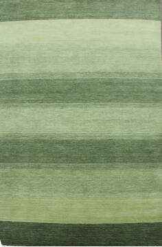 Indian Luri Green Rectangle 5x7 ft Wool Carpet 144944