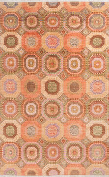 Chobi Red Hand Knotted 6'8" X 10'6"  Area Rug 700-144989
