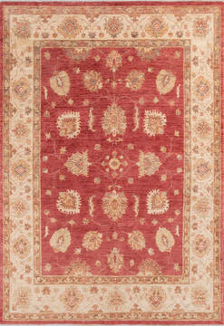 Chobi Red Hand Knotted 5'2" X 7'5"  Area Rug 700-145227