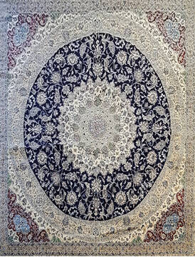Nain Blue Hand Knotted 15'11" X 15'11"  Area Rug 100-145276