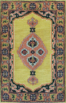 Vintage Multicolor Hand Knotted 2'0" X 3'0"  Area Rug 902-145403