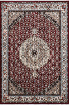 Indian Kashan Red Rectangle 6x9 ft Wool Carpet 145951