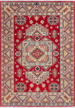 Kazak Red Hand Knotted 5'0" X 7'0"  Area Rug 700-146008