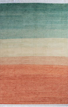 Pakistani Gabbeh Multicolor Rectangle 7x10 ft Wool Carpet 146151