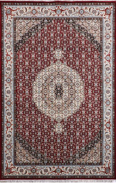 Indian Mahi Red Rectangle 6x9 ft Wool Carpet 146329
