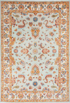Afghan Chobi Grey Rectangle 5x8 ft Wool Carpet 146358