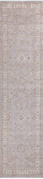 Chobi Grey Runner Hand Knotted 2'5" X 9'10"  Area Rug 700-146528