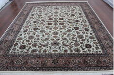 Persian Beige Hand Knotted 8'2" X 9'10"  Area Rug 902-146601