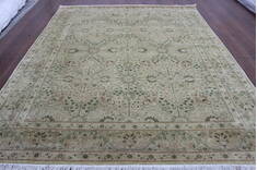 Persian Beige Hand Knotted 8'2" X 9'10"  Area Rug 902-146604