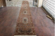 Persian Beige Runner Hand Knotted 2'7" X 20'8"  Area Rug 902-146638