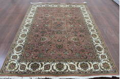 Persian Beige Hand Knotted 5'7" X 7'10"  Area Rug 902-146642