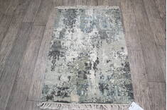 Jaipur Grey Hand Knotted 2'0" X 3'0"  Area Rug 124-146982