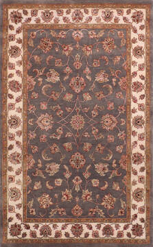 Jaipur Grey Hand Knotted 4'0" X 6'2"  Area Rug 905-147214
