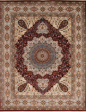Nain Red Hand Knotted 7'8" X 10'1"  Area Rug 254-147517