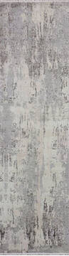 Jaipur Grey Runner Hand Knotted 2'6" X 10'2"  Area Rug 905-147549