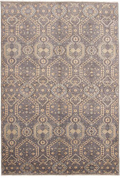 Pakistani Ziegler Grey Rectangle 6x9 ft Wool Carpet 147606