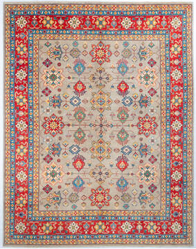 Kazak Brown Hand Knotted 7'10" X 10'2"  Area Rug 700-147634