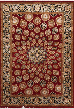 Jaipur Red Hand Knotted 4'1" X 6'0"  Area Rug 905-147782
