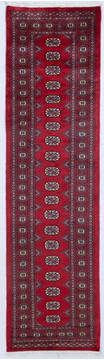 Bokhara Red Runner Hand Knotted 2'7" X 9'11"  Area Rug 700-147918
