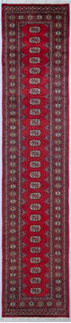 Pakistani Bokhara Red Runner 10 to 12 ft Wool Carpet 147919