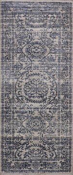 Jaipur Grey Runner Hand Knotted 2'6" X 6'2"  Area Rug 905-147974