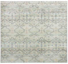 Jaipur Green Square Hand Knotted 6'0" X 5'10"  Area Rug 905-147989
