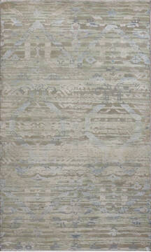 Jaipur Grey Hand Knotted 3'0" X 5'0"  Area Rug 905-147992