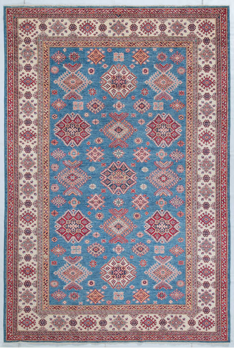 Kazak Light Blue Hand Knotted 68 X 911 Area Rug 700-148076 Image 0