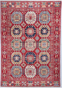 Kazak Red Hand Knotted 5'4" X 7'9"  Area Rug 700-148163