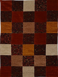 Patchwork Multicolor Flat Woven 5'0" X 6'9"  Area Rug 100-15515