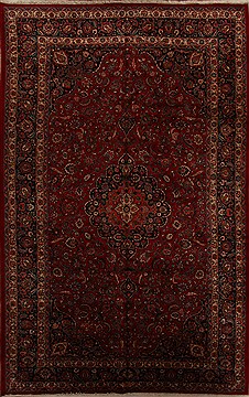 Najaf-abad Red Hand Knotted 9'10" X 16'3"  Area Rug 251-15687