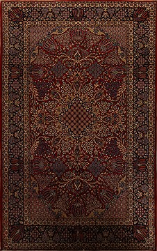 Najaf-abad Red Hand Knotted 9'6" X 15'6"  Area Rug 251-15705