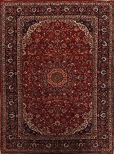 Najaf-abad Red Hand Knotted 9'8" X 13'8"  Area Rug 251-15706