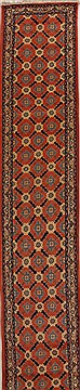 Mahal Orange Runner Hand Knotted 2'8" X 24'1"  Area Rug 250-15844
