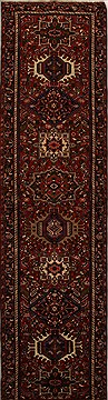 Karajeh Red Runner Hand Knotted 3'8" X 14'4"  Area Rug 250-15925