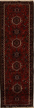 Karajeh Red Runner Hand Knotted 3'3" X 10'3"  Area Rug 250-15962
