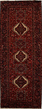 Karajeh Red Runner Hand Knotted 5'1" X 12'11"  Area Rug 250-15999