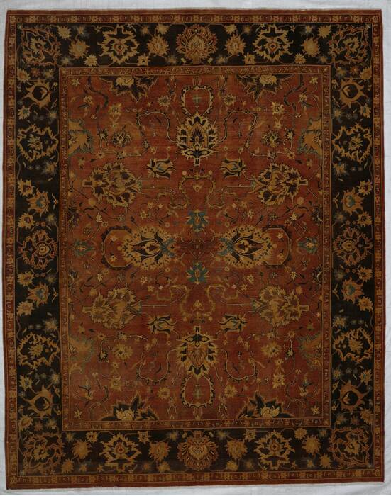 Serapi Brown Hand Knotted 82 X 103 Area Rug 254-155691 Image 0