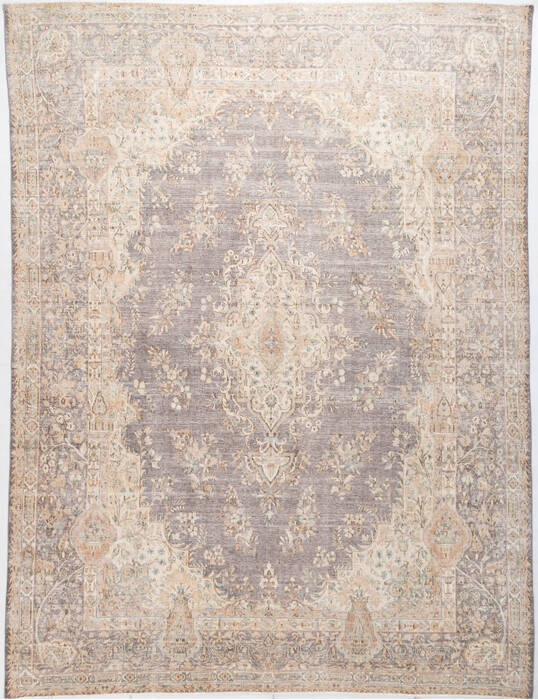 Overdyed Grey Hand Knotted 98 X 129 Area Rug 700-155821 Image 0